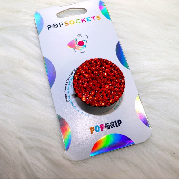 Swarovski crystal custom red popsocket - Picture 2 of 3